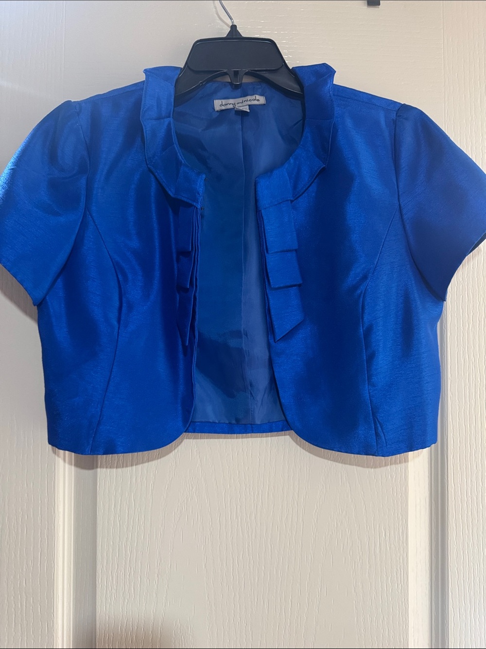 Danny and Nicole Cobalt Blue Short Satin Bolero💕